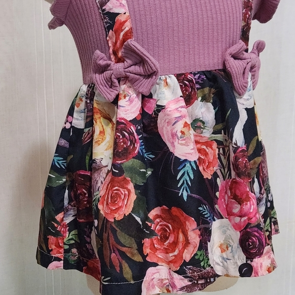 Baby Girl floral Dress with headband. Size 12-18M - Picture 4 of 13